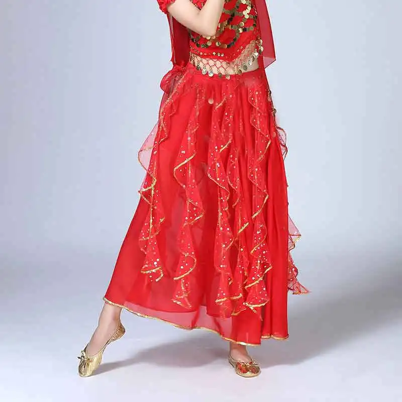 

Belly Dancing Trousers Women Chiffon Bloomers Shiny Sequins Belly Dance Skirt Stage Dance Costumes