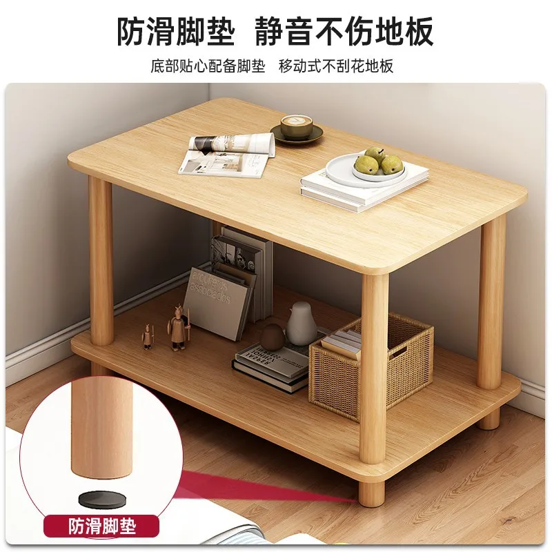 AOLIVIYA Tea Coffee Table Nightstand Storage Rack Sofa Corner Side End Stand Mini Bedside Shelf Balcony Simple Home