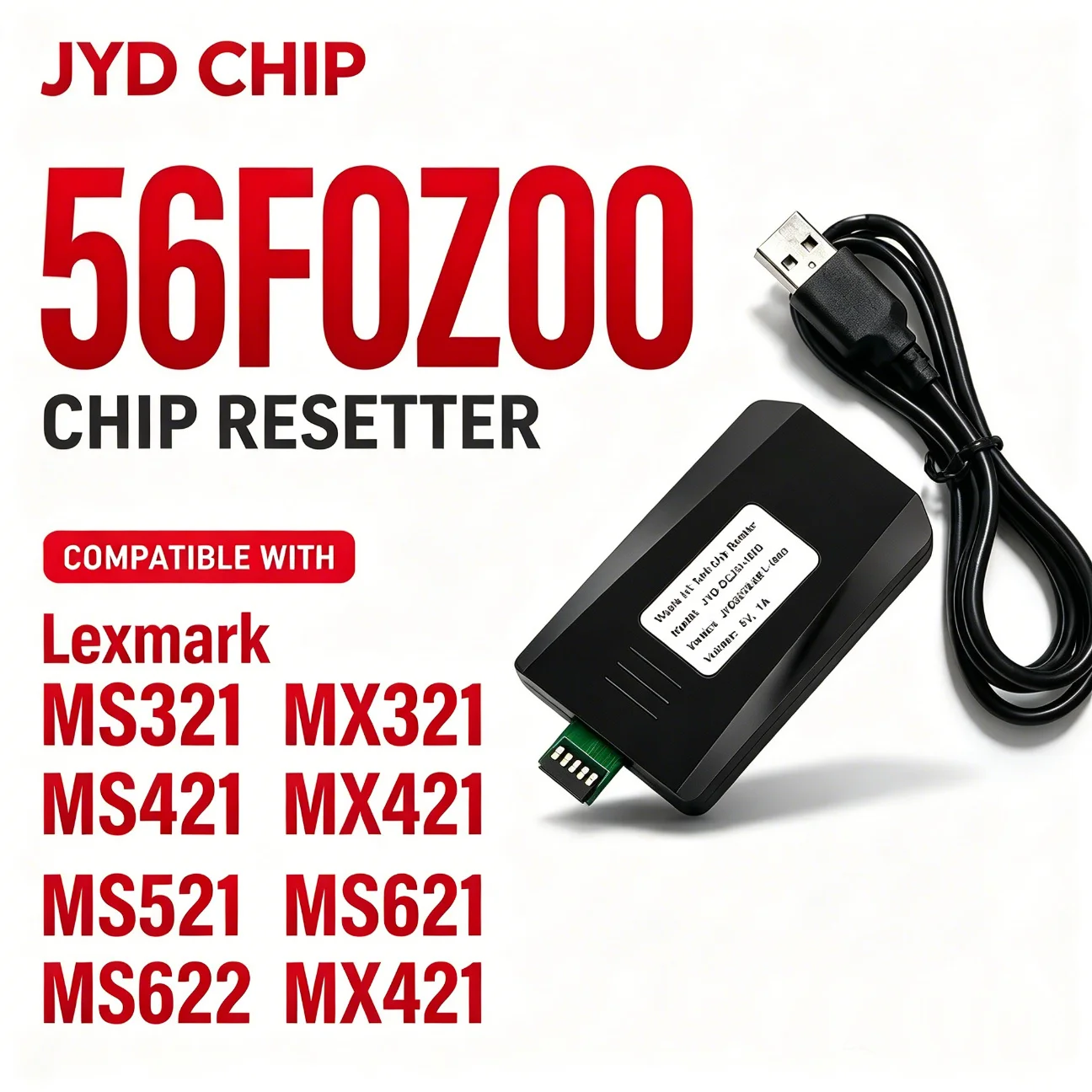 56F0Z00 chip resetter For Lexmark MS321 MS421 MS521 MS621 MS622 MX321 B2338dw B2442dw B2546dn MB2338adw MB2442adwe Drum Chips