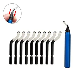 1 PCS NB1100 Burr Handle Metal Repair Deburring Tool Kit Router Bit Rotary Deburr Blades Remover Hand Tool For Plastic Copper