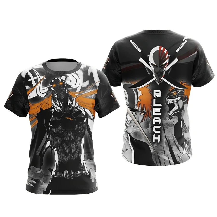 Bandai Bleach Ichigo Kurosaki Full Hollow Form Anime Allover Print Sport-T-Shirt für Erwachsene und Kinder, Sommer, schnell trocknend, weich, leicht