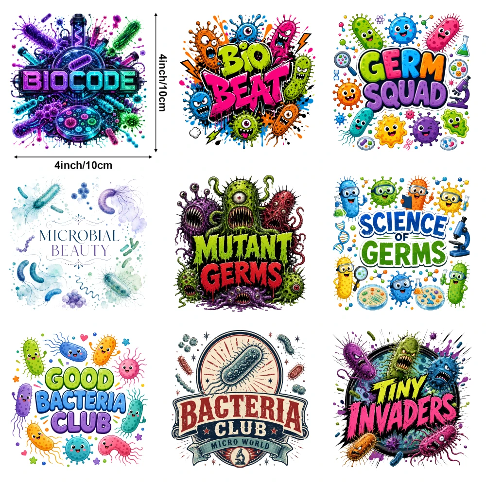 9 Pcs Mutant Germs Science Of Germs Microbial Beauty Tiny Invaders Germ Squad Bacteria Club Bio Beat Good