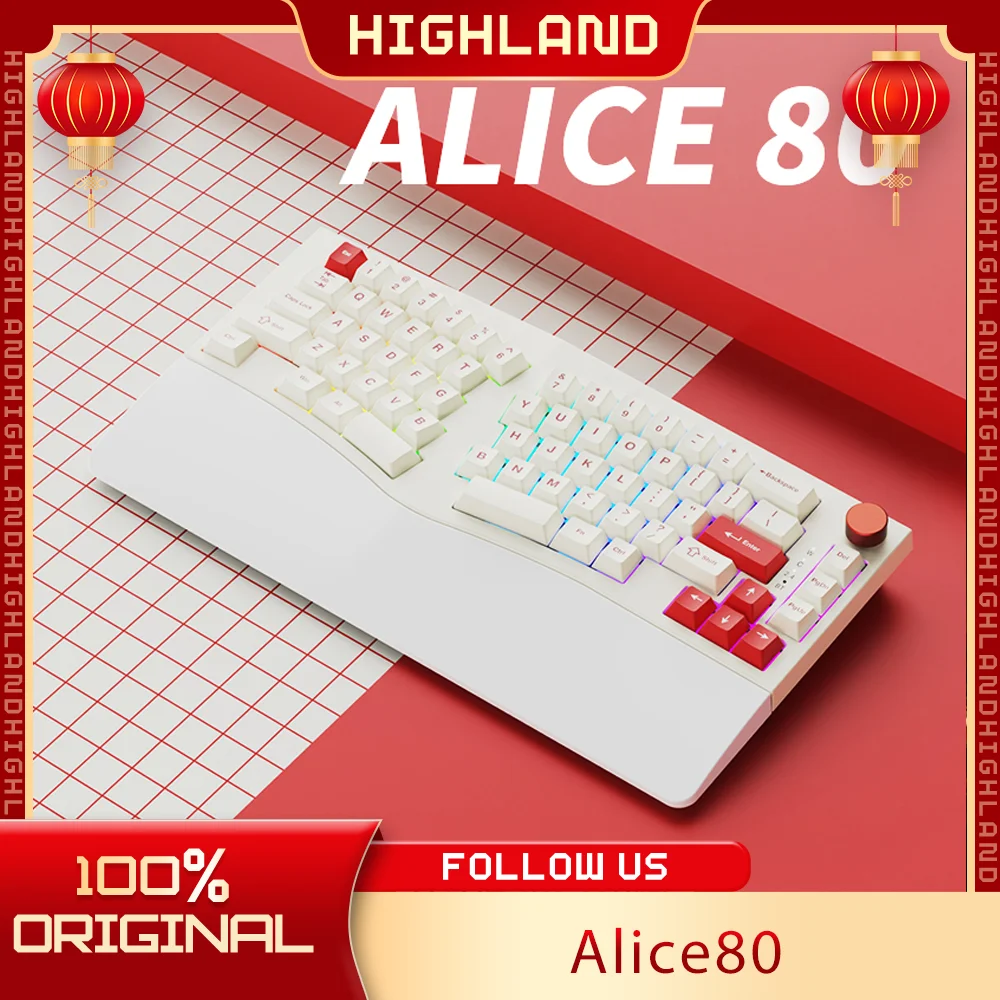 

Feker Alice80 Keyboard Wired/Wireless Hot-Swap Custom Gaming Mechanical Keyboards Rgb Ergonomics Support Via Qmk Desktop Custom