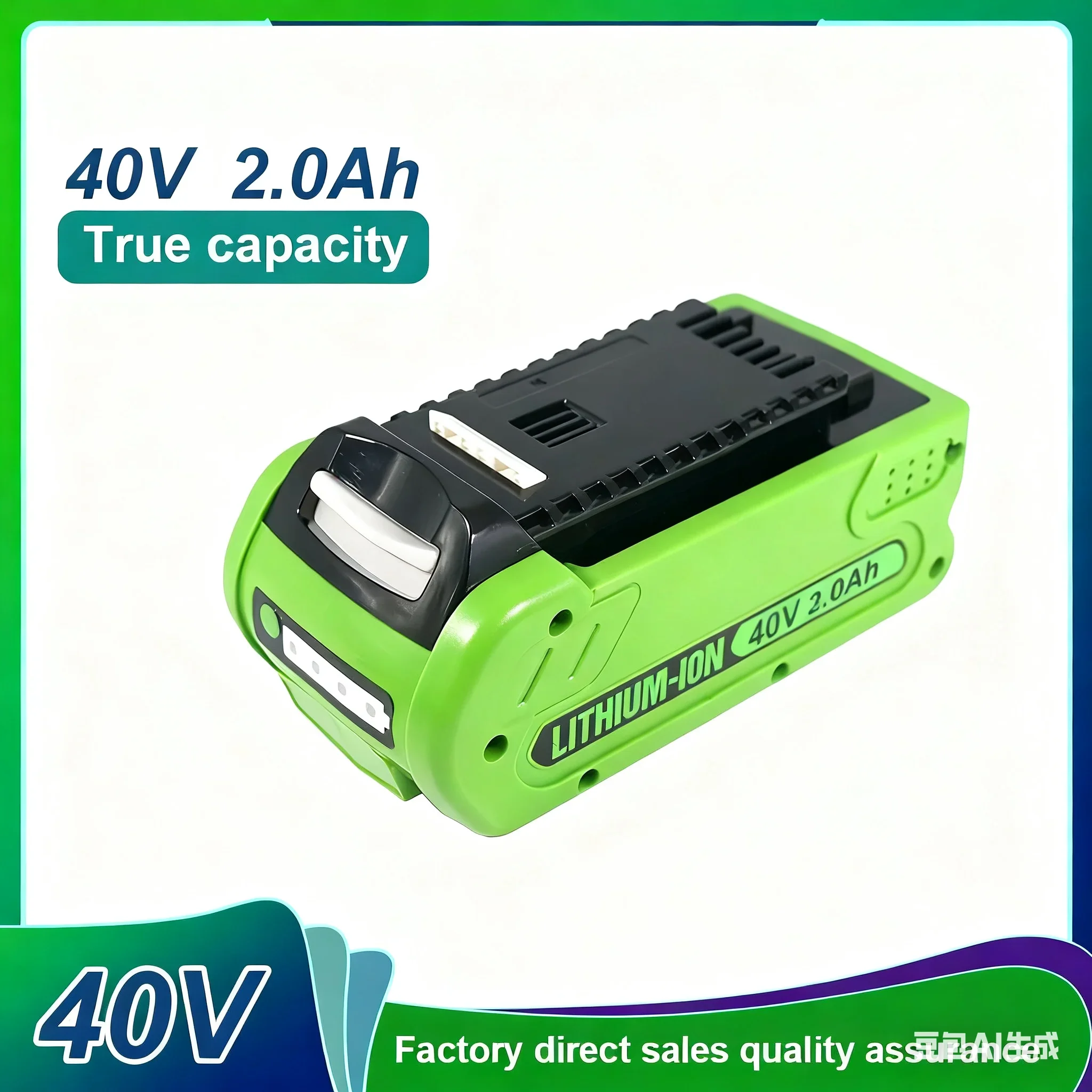 Cost-Effective 40V 2.0Ah Li-ion Battery｜Compatible with Greenworks 29462/29472/29282 Power Tools