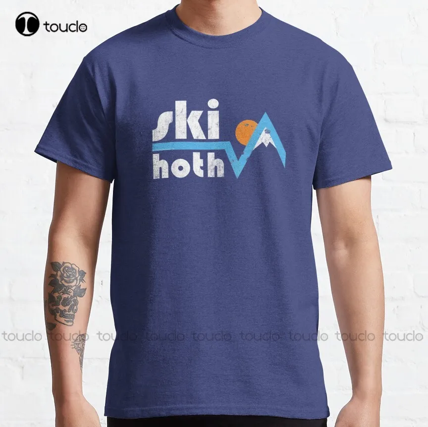 Ski Hoth Skiing Vintage Retro Travel Classic T-Shirt Baseball Shirt Women Custom Aldult Teen Unisex Digital Printing Tee Shirt