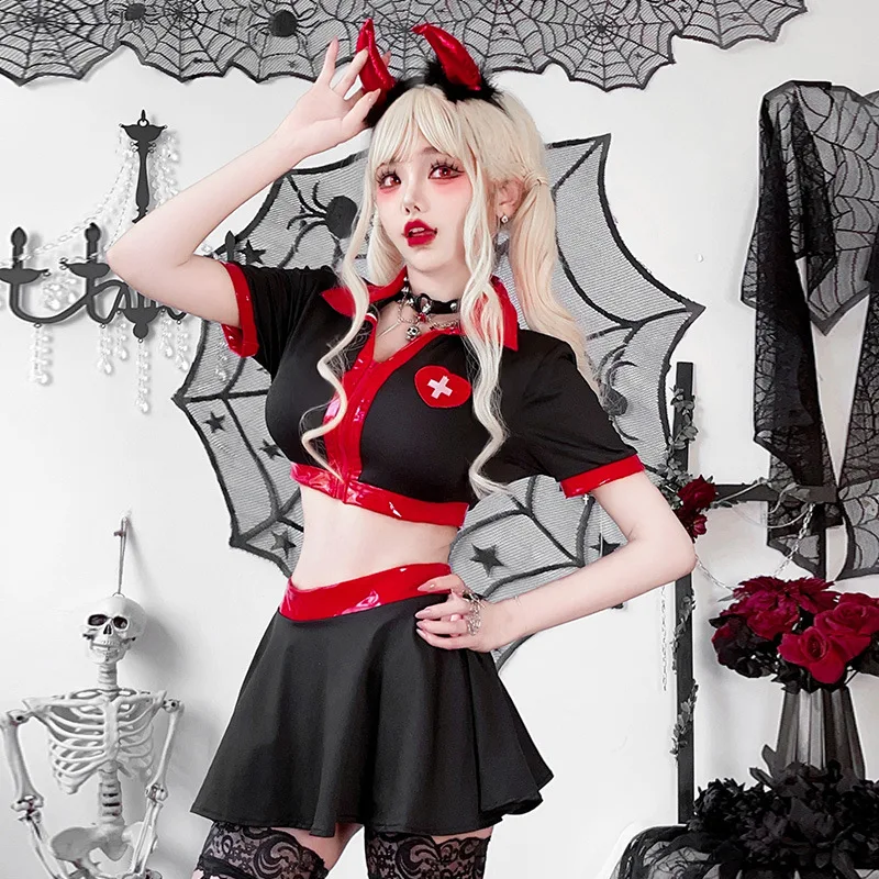 

Halloween Costumes Dark Gothic Sexy Nurse Dress Doctor Nurse Dress Stage Performance Costumes