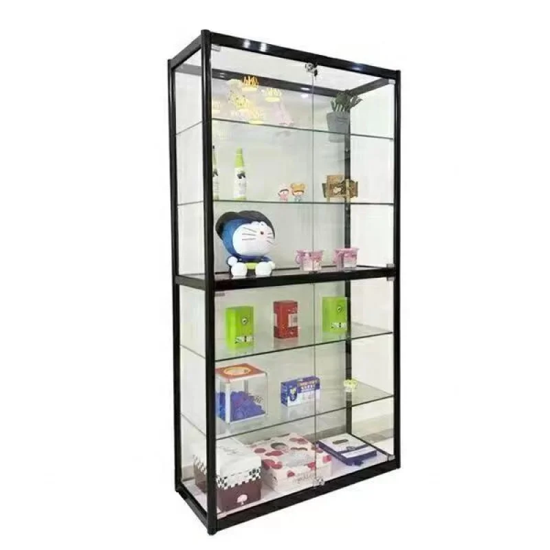 custom，Display Furniture for Retail Shop Low Price Glass Display Cabinet Lockable Display Showcase with Led Light