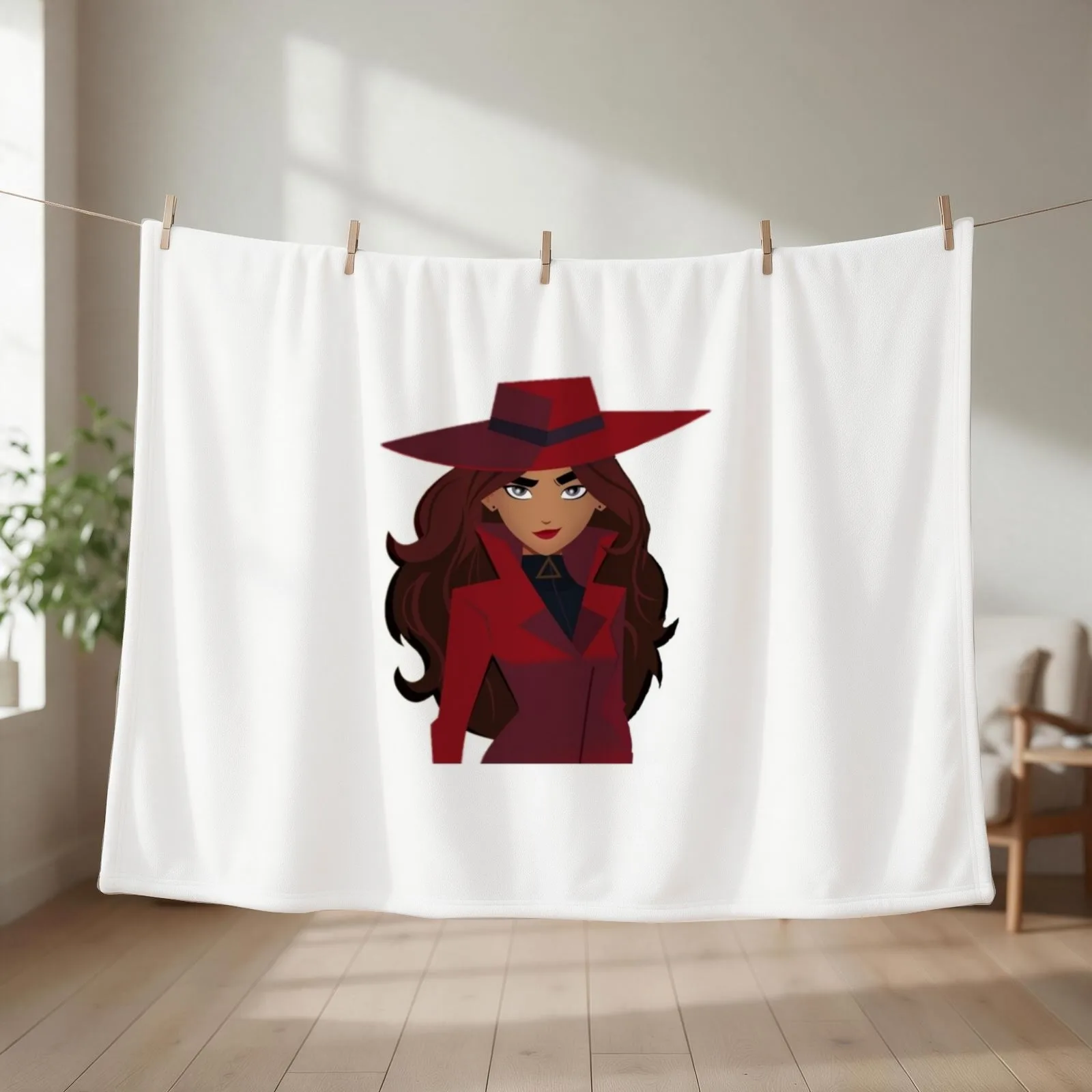 carmen sandiego Throw Blanket couch cozy soft plush fuzzy picnic outdoor blanket