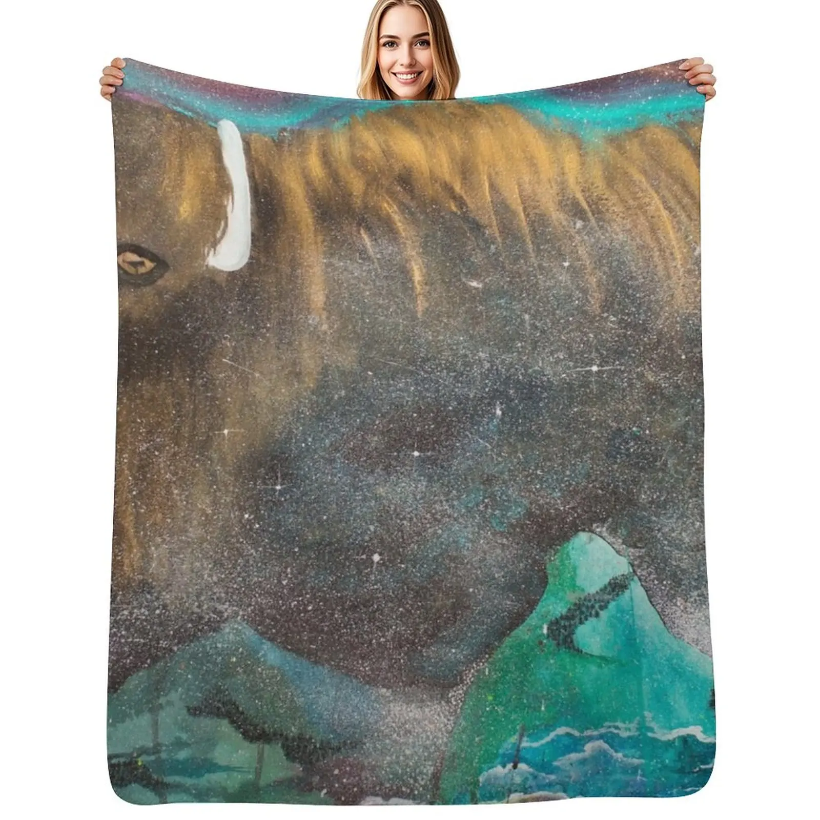 The Great Dreamer Throw Blanket Sofa Retros Summer Beddings Blankets For Sofas sofa bed Furry Blankets