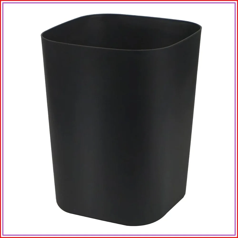 

2 Gallon Small Trash Can Garbage Can Wastebasket for Bathroom Bedroom Kitchen Office, Black