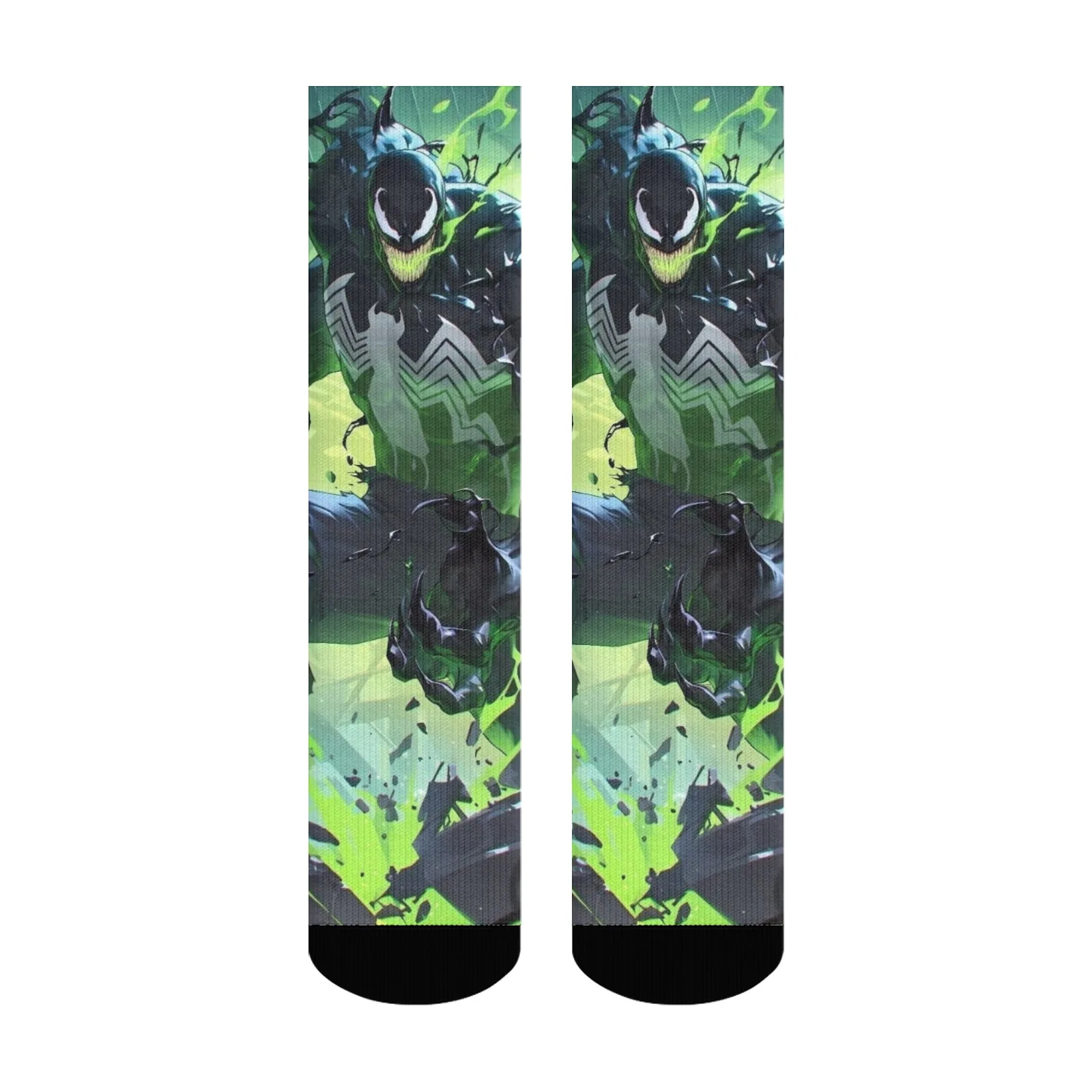 

1 Pair Customizable Striking Venom Cartoon Crew Socks - Premium Quality, Comfortable & Fashionable - Ideal for Marvel Fans’ Wear