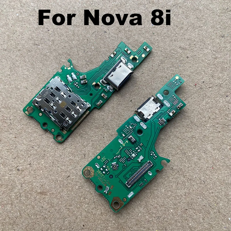 For Huawei Nova 8i USB Charging Dock Port Board Mic Microphone Connector Fast Flex Cable Repair Parts Global With IC