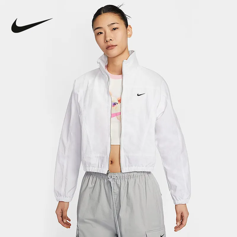 Nike Woven Contrast Sleeve Woven Jacket Spring Fall Hip Hop Urban Trend Casual Wind OuterwearHJ1000-100 1PCS