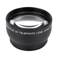 52mm 2X Magnification HD  Converter Telephoto Lens for 52mm Mount Camera High Definition Lens