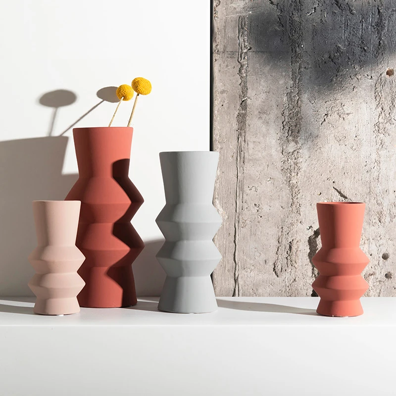 

Morandi Ceramic Vase Ornaments Art Simple Modeling Home Living Room Decorations Interior Bedside Table Desk Luxury Accessories