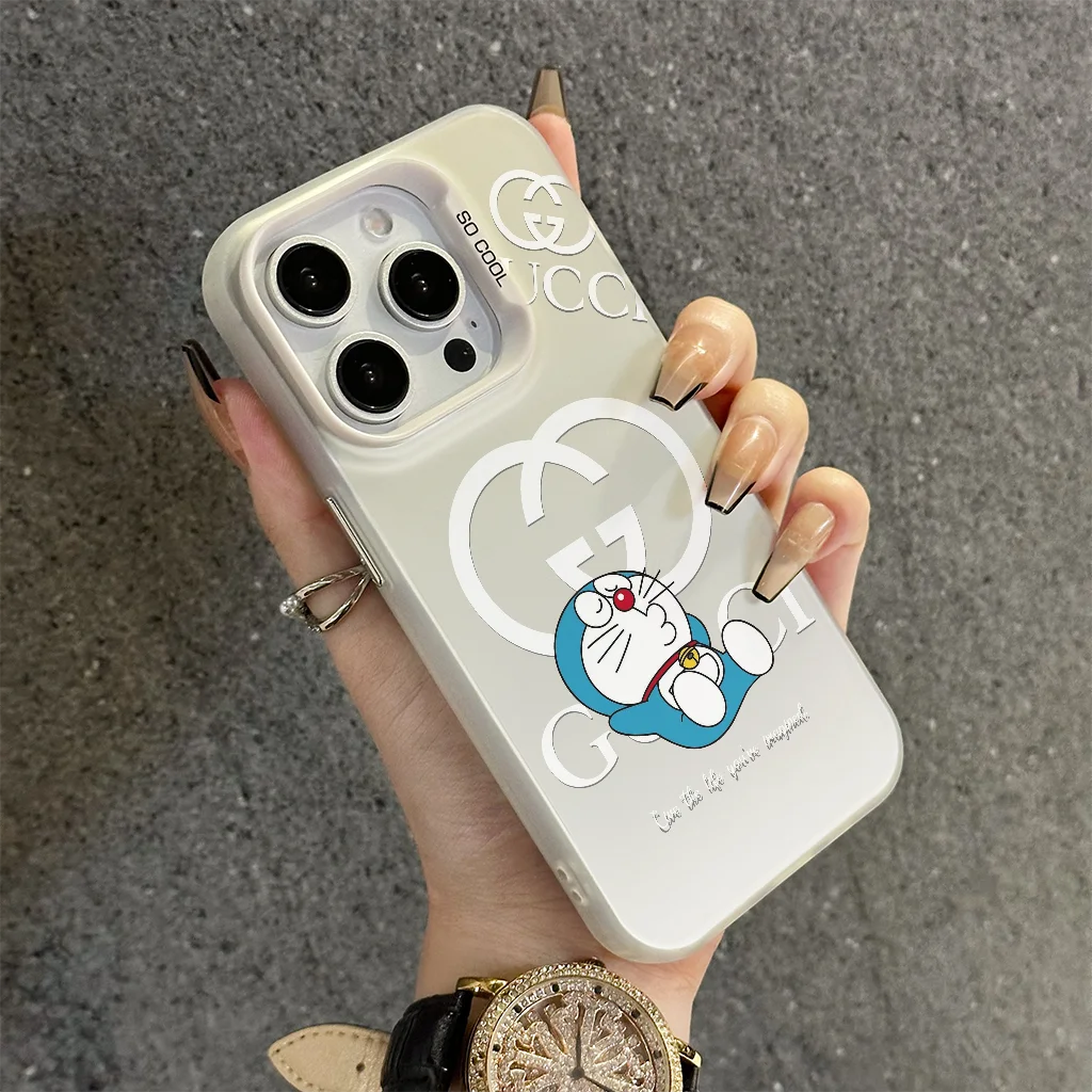 Fashion Ins Doraemons Phone Case For iPhone 16 15 14 13 12 11 Pro Max XR 8 7 Plus g-gucci-i Anti Fall Matte Back Cover