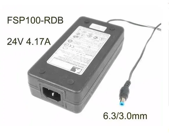 Power Adapter FSP100-RDB, 24V 4.17A, Barrel 6.3/3.0mm, IEC C14