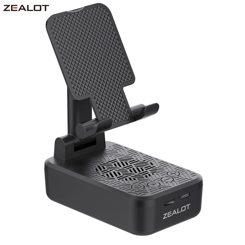 ZEALOT-Z7 Cell Phone Stand with Wireless Bluetooth Speaker and Anti-Slip Base HD Surround Sound Perfect for Home and Outdoors