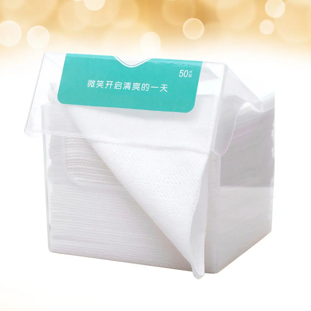 

1 упаковка одноразовых нетканых салфеток для лица, 50 штук, плотные, для сухого и влажного использования, для снятия макияжа, бережные для кожи