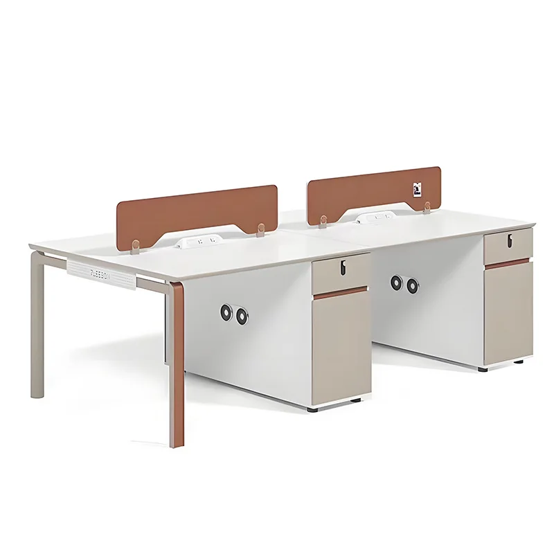 Office desk and chair combination, open office card space office furniture