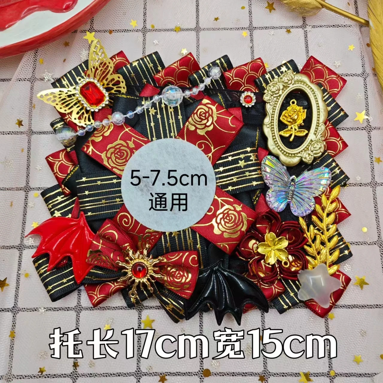 Luxury Cosplay Ita Bag Flower Fill Hand Made Ribbon Anime Cosplay Ita Bag Board Badge Lace Organizer Board Decoration