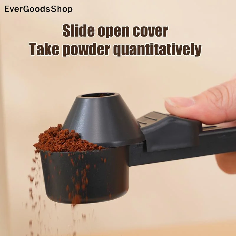 New Spill-Proof Protein Powder Sliding Spoon Reusable With Longer Handle Coffee Scoop Measuring Spoon Funnel Kitchen Gadgets