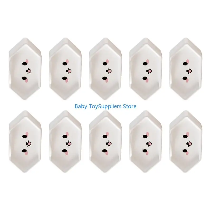 

R1WF Quick Installation Baby Safety Outlet Cover Multi Country Compatible Childproof Socket Guard 2-Hole 10Pcs