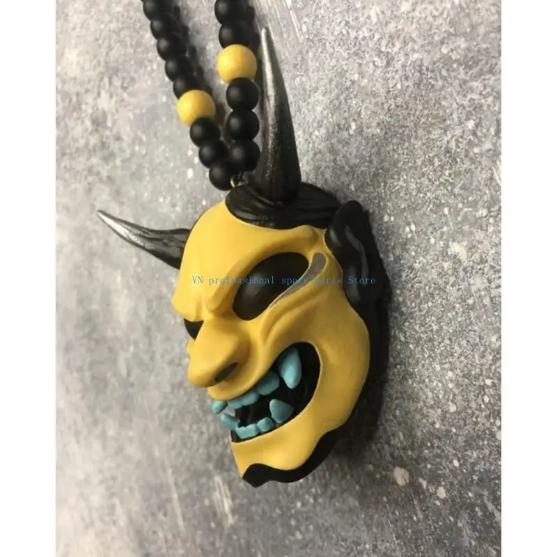 

41XA Japanese Samurai Rearview Mirror Halloween Pendant Birthday Presents for Boys