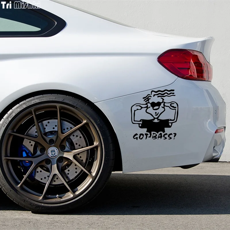 Tri Mishki HZX347# 16*15cm got bass? car sticker auto funny car stickers