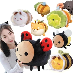 Cute Bee Ladybug Plush Toys High Quality Stuffed Dolls Sleeping Cylindrical Pillow Soft Sofa Decoration Birthday Gifts For Kids