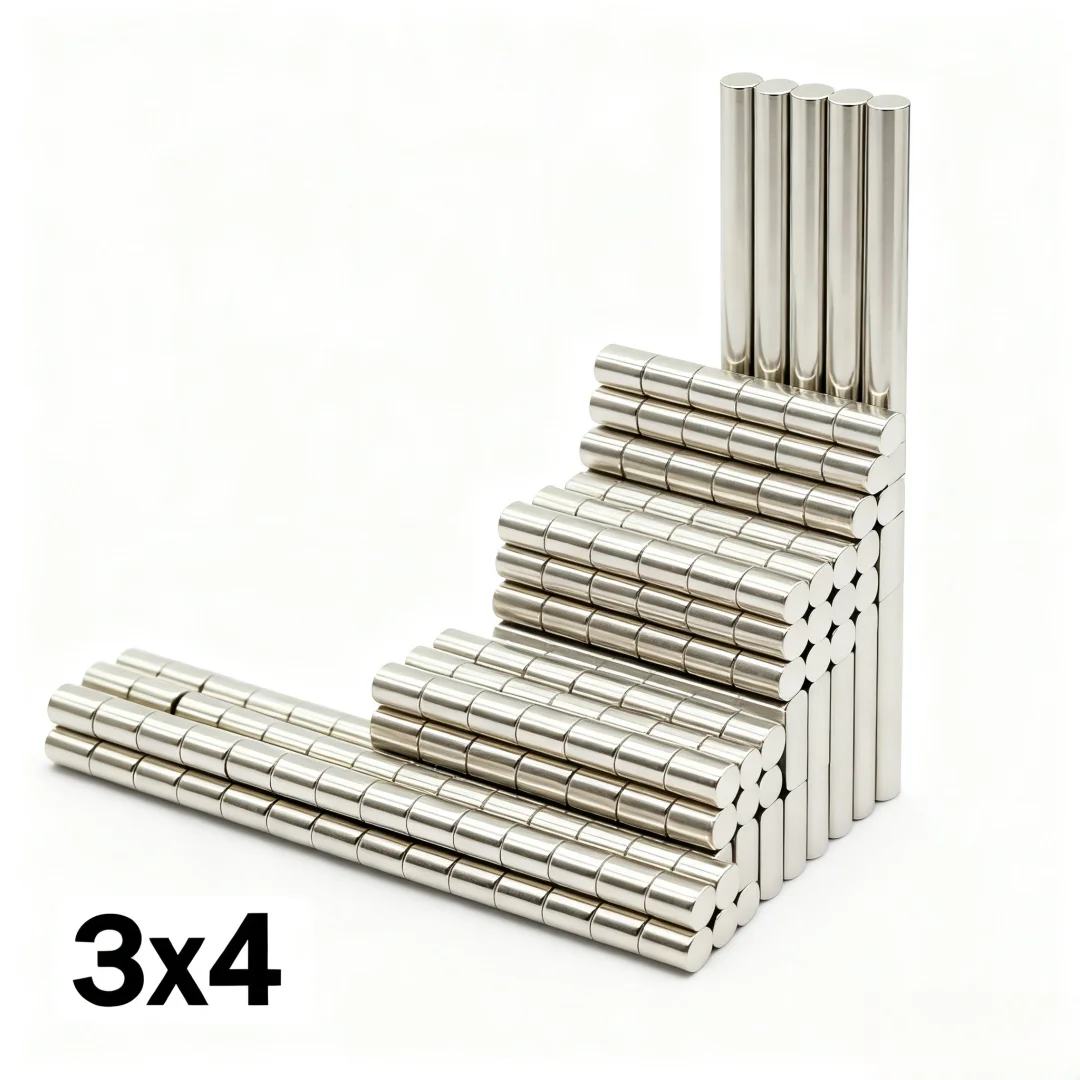 3x4mm Super Strong Magnet N35 Round Magnetic NdFeB Neodymium Magnet Powerful Disc imanes Refrigerator Magnets