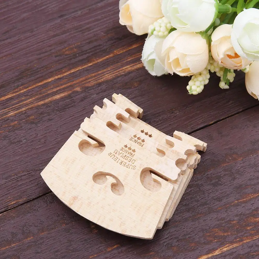4er-Set Violinbrücken aus Ahornholz für 4/4-3/4 Größe Instrumentenzubehör Violinsaiten Brückenteil Werkzeuge 50 x 40 x 5 mm – Detail 10