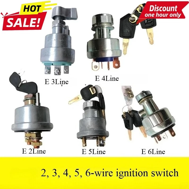 

Excavator For CAT120 200 303 307 312 320 4-wire 5-wire 6-wire 2-wire 3-wire Start Ignition Switch Door Lock 9g7641 3e0156 7n0718