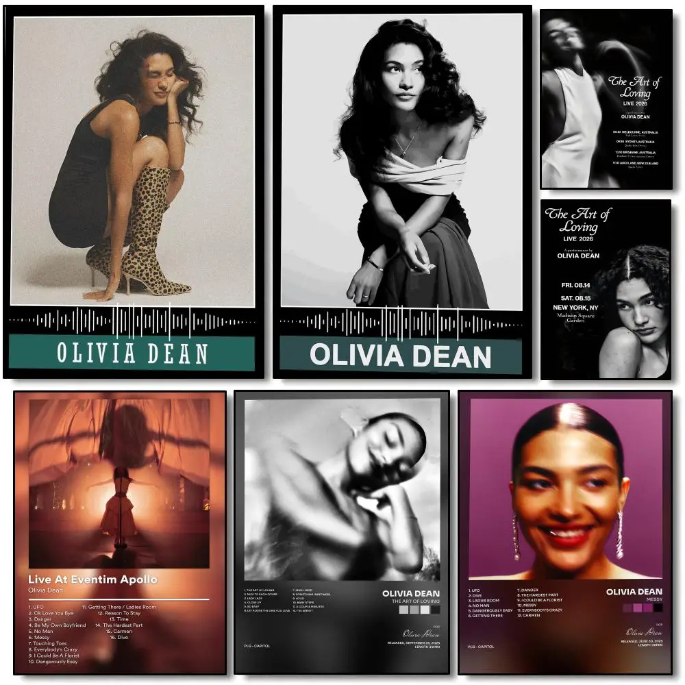 Singer O-Olivia D-Dean music Poster Modern Aesthetic Wall Art | Stylish Bedroom Home Decor & Unique Gift Ideas