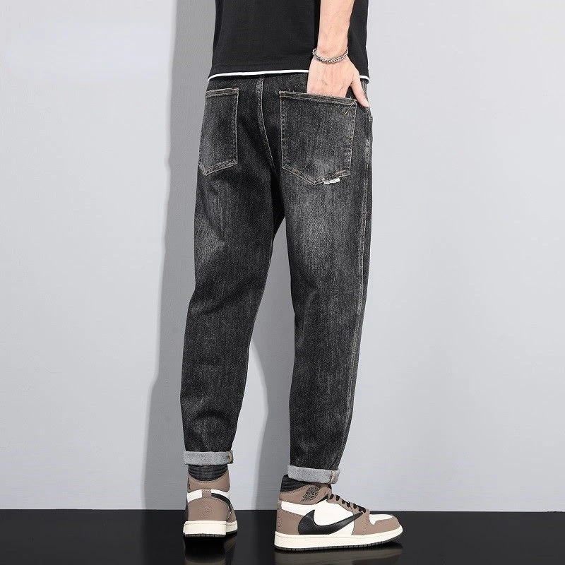 

Jeans Men Change Fashion 2023 Autumn and Spring New Comfortable Straight Pants Fashion Personality Boys Denim Trousers Trend S13