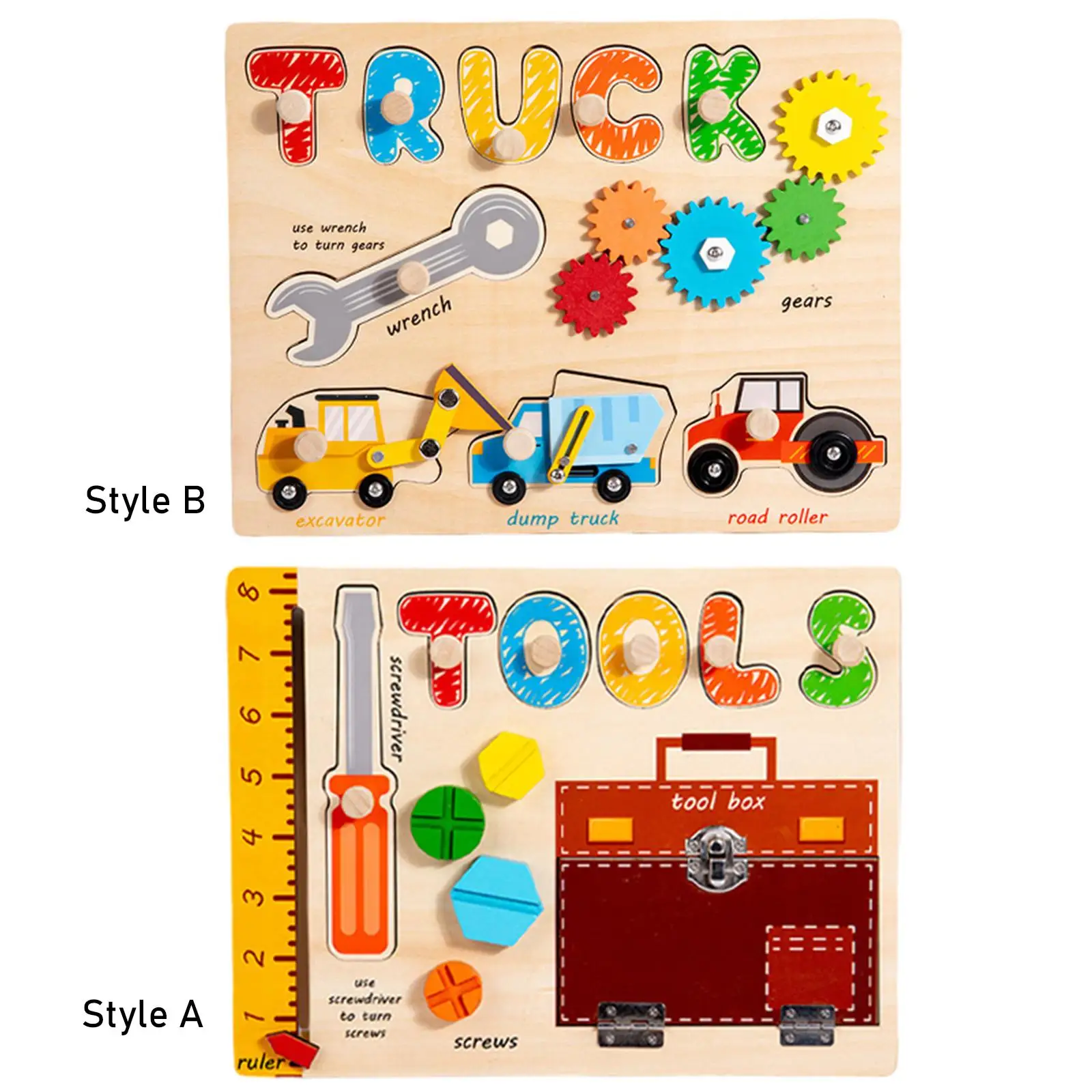 Busy Board Montessori Toy Toddlers Activity Board Brain Power Educational Toy Wooden Busy Board for Home Early Learning Girls