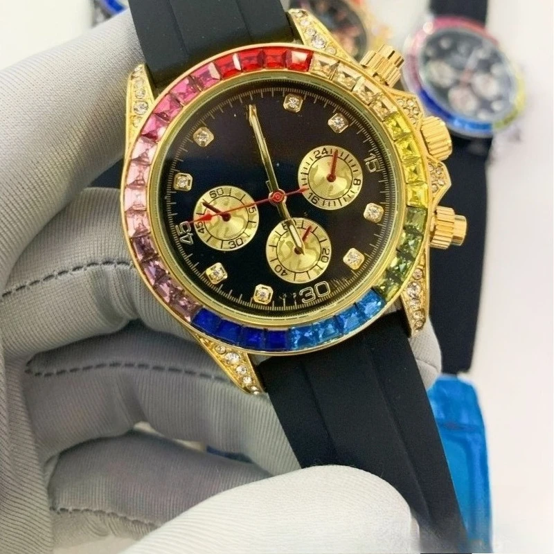 

Мужские роскошные деловые кварцевые часы 2025 года, ремешок из нержавеющей стали, сапфировое стекло, светящийся календарь, хронограф, офисный повседневный стиль