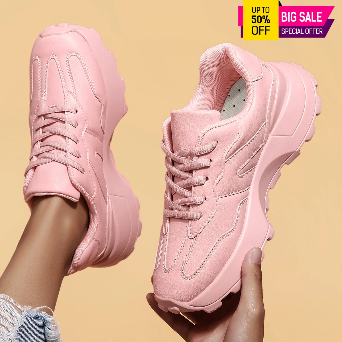 

Летние женские кроссовки Y2K 2026: модные минималистичные розовые платформы в стиле ретро для повседневного уличного образа