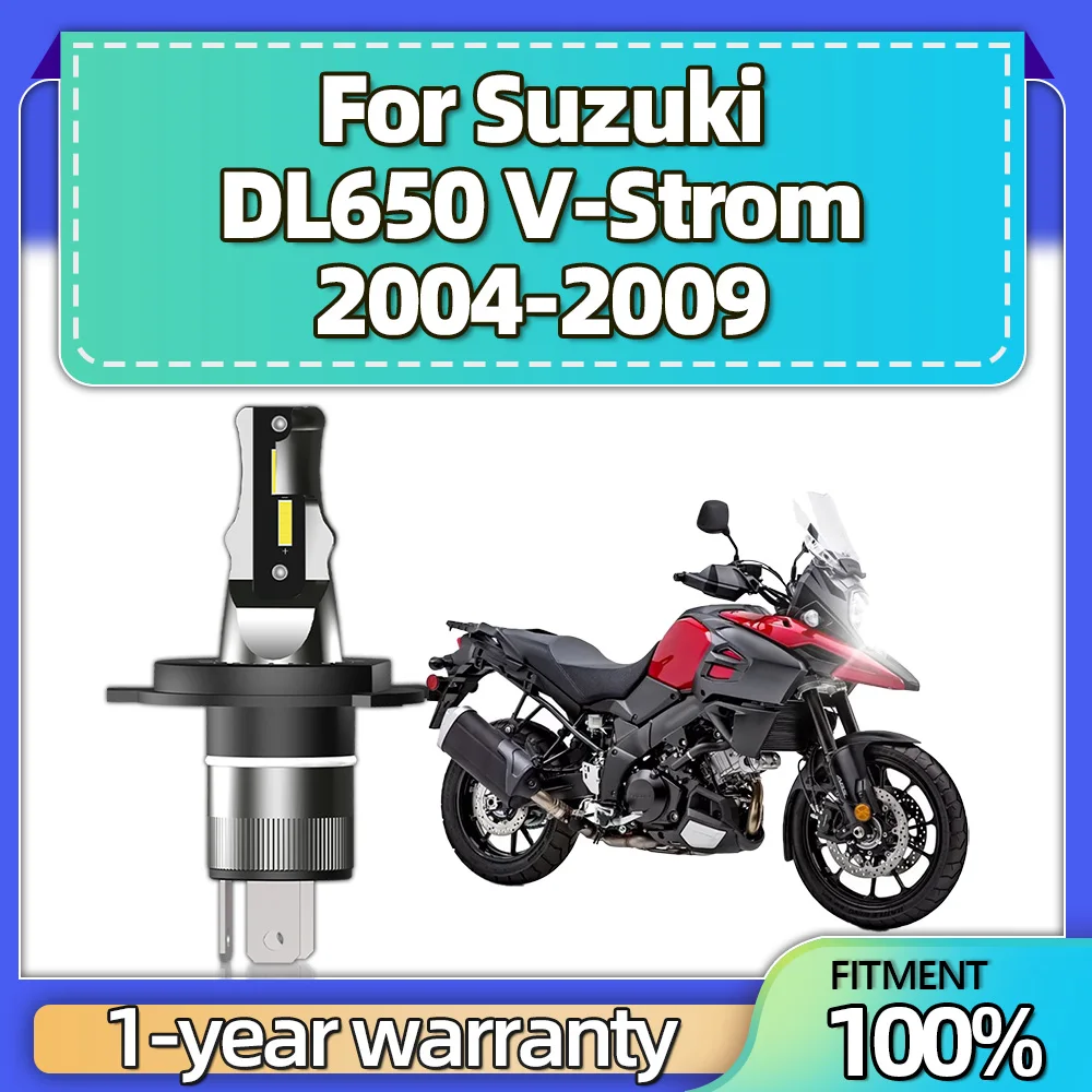 

For Suzuki DL650 V-Strom 2004 2005 2006 2007-2009 1PCS Motorcycle H4 LED Headlight Hi/Lo Beam Bulbs 1500LM 6000K White CANbus