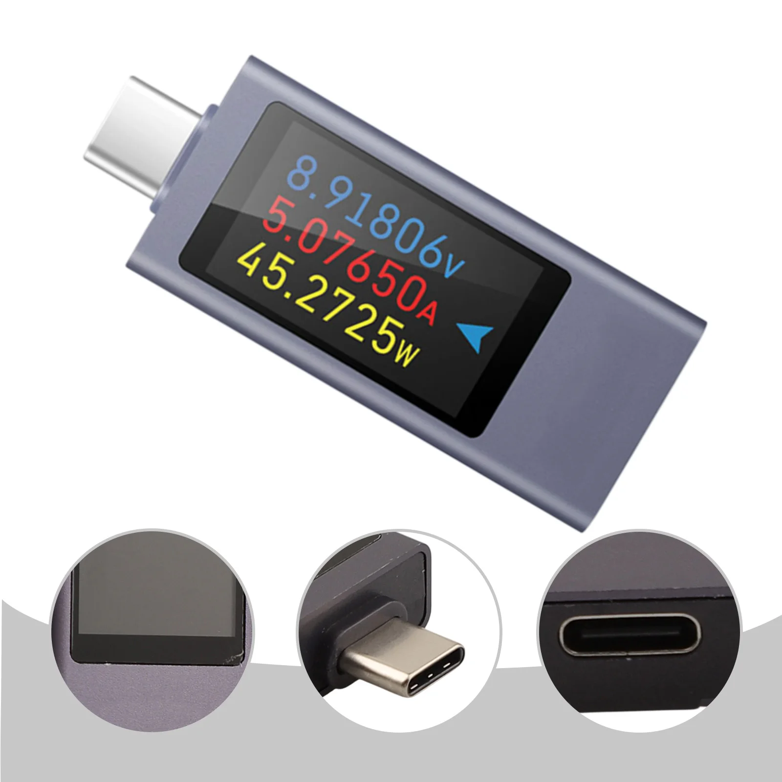 

Charging Power Detection Color As Show Type-C Voltage Meter Dustproof And Drop-proof Fast Charging Test Support