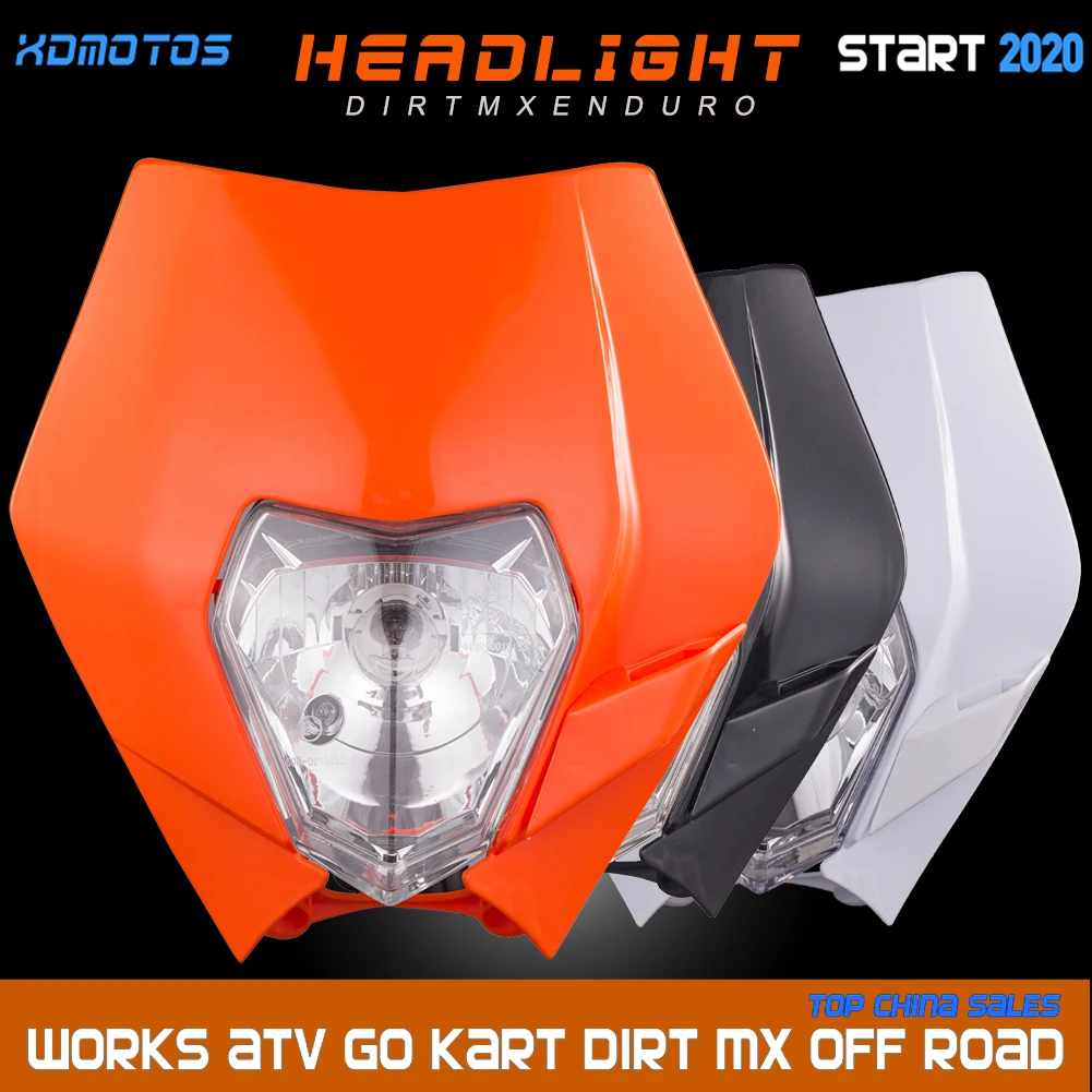 Motorcycle 2009 Universal headlight Headlamp Head Light For KTM EXC EXCF SX XC XCW MX SMR SXS 125 250 350 450 500 505 520 530
