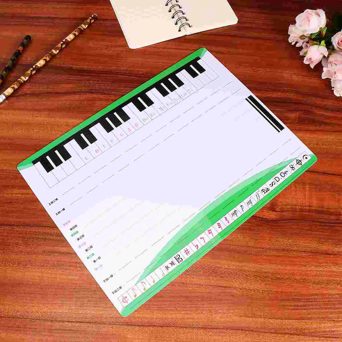 

2 Pcs Wipe off Bulletin Board Music Staff Dry Erase Magnetic White Whiteboard Home Writing Practice Double-Sided