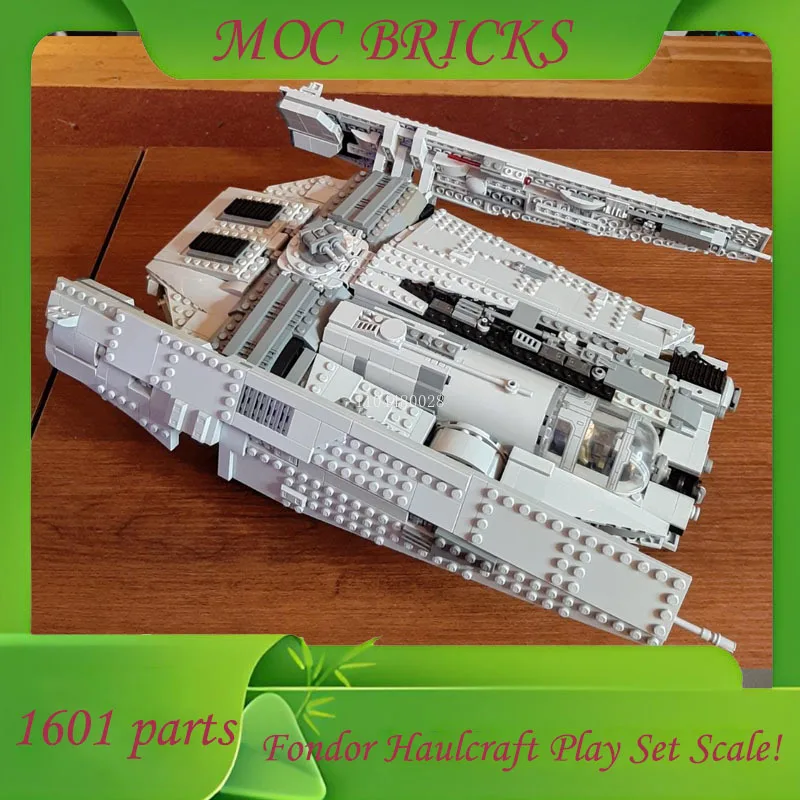 

Пользовательские 1601 детали MOC Fondor Haulcraft игровой набор масштаб войны военный космический корабль боевая модель архитектура DIY сборка модель подарок