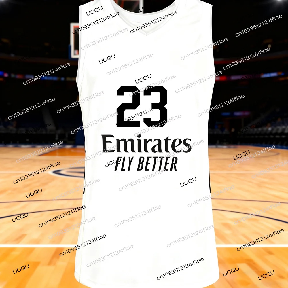 2025 Spain Basketball Jersey 25/26 Season Madrid Basketball Team Men's Quick-Dry Jersey Fan Special Basketball Jersey Kit