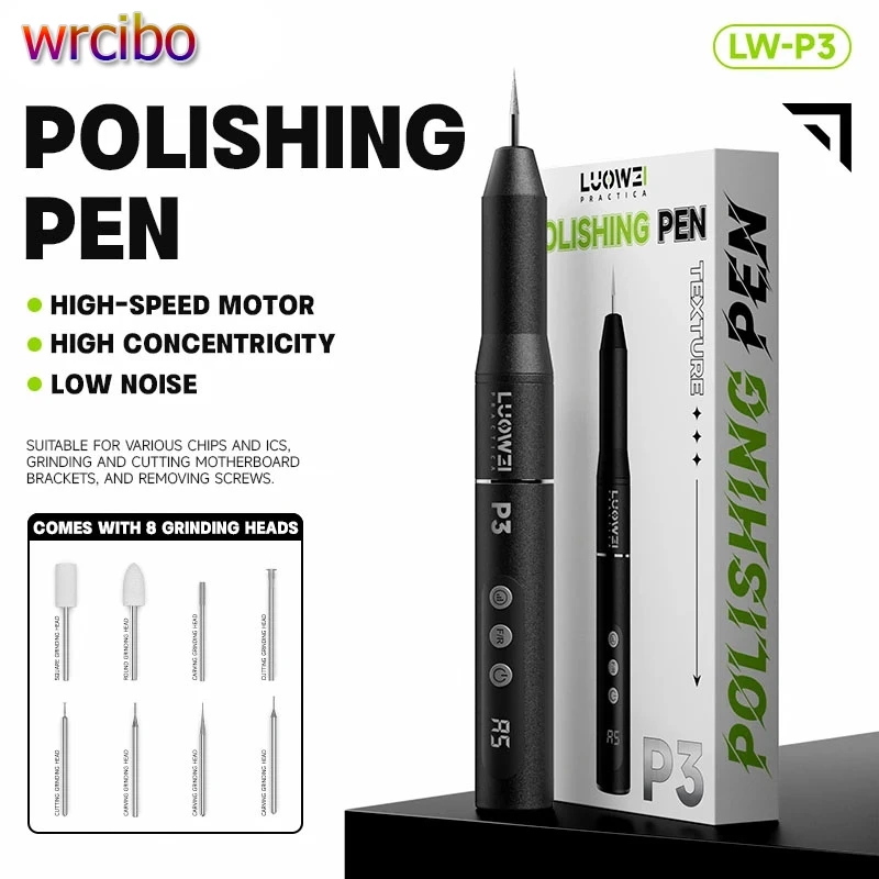

Luowei LW-P3 Electric Polish Pen Portable Grinder Mobile Phone PCB Screen Mainboard Repair IC Chip Removal Disassembly Tool
