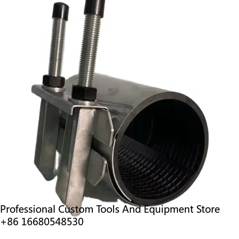 

FCHigh Pressure Double Section PVC/PE Water Pipe Repair Clamp with Zinc Plated Mechanical Couplings Joint Fitting Body Di Pvc Pe