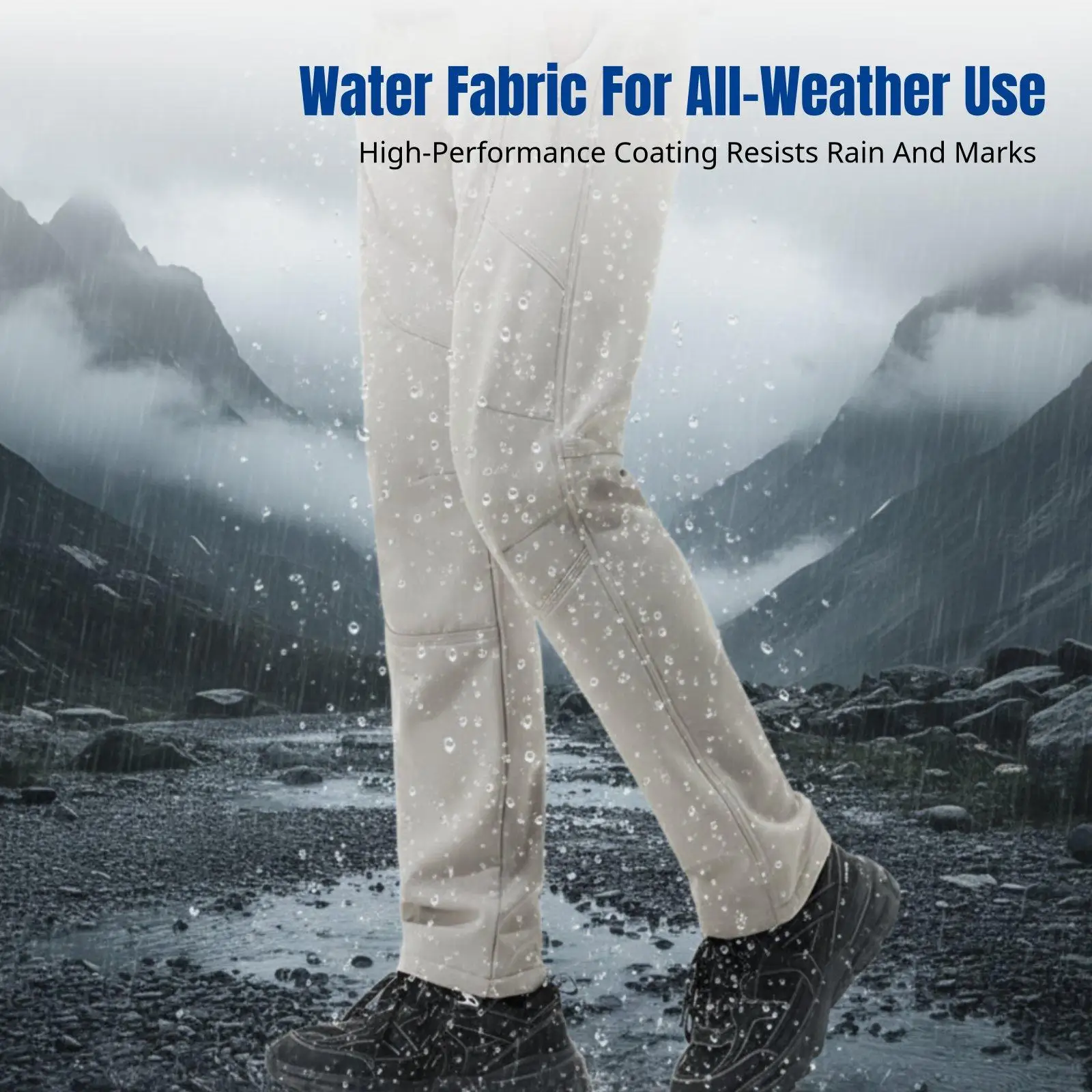 Fleece Lined Ski Pants for Men Waterproof Winter Snow Trousers Windproof Softshell Outdoor Thermal