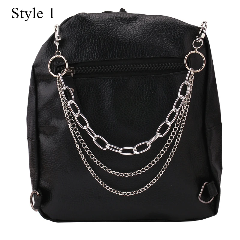 New Double Layer Bag Chain For Handbag Shoulder Bag Chain Men Bag Decoration DIY Punk Personality Cross Pendant Purse Chain 2024