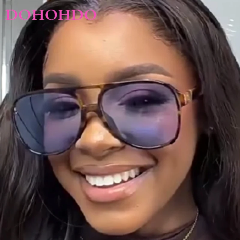 

Fashion Designer Oversized Twin Bridge Pilot Women Sunglasses Retro Brand Classic Eyewear Men Outdoor Driving Shades Male UV400