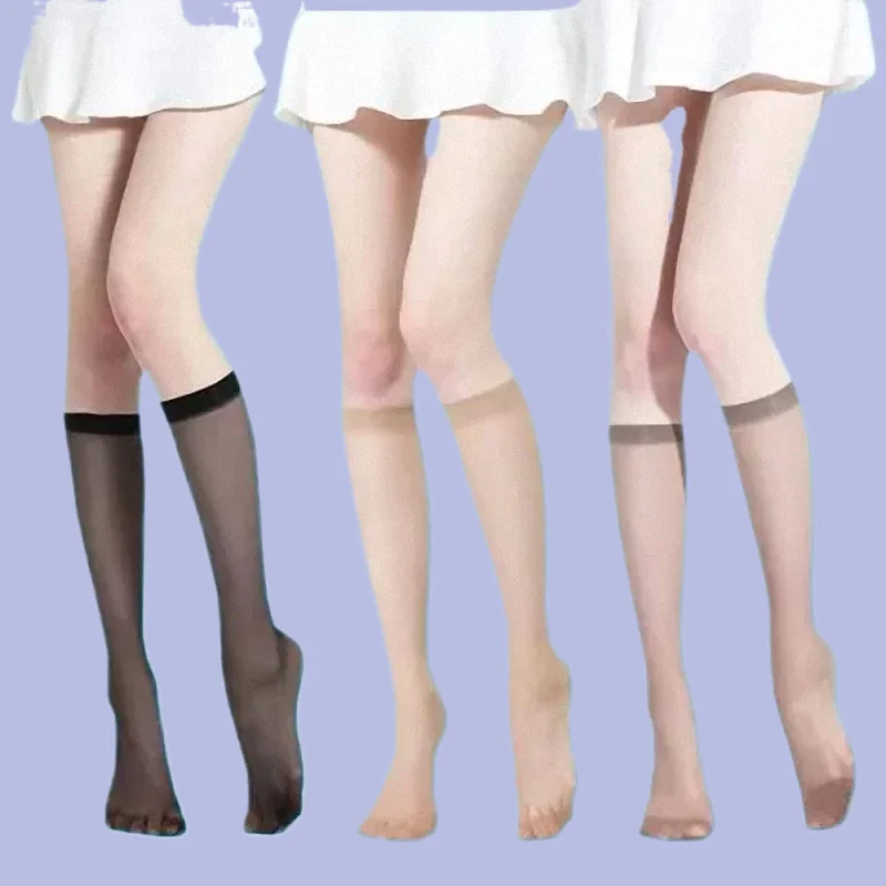 

5/10 Pairs High Quality Women Socks Calf Mid-tube Women's Socks Stockings High Stockings Ultra-thin Half-Length Invisible Socks